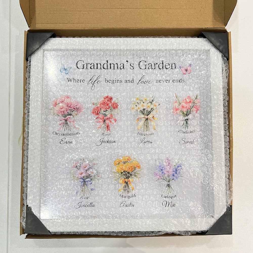 50% OFF✨Custom Mom's Garden Birth Flower Light Frame