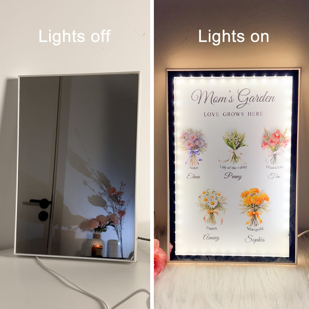 50% OFF✨Custom Birth Flower Bouquet Art Mirror
