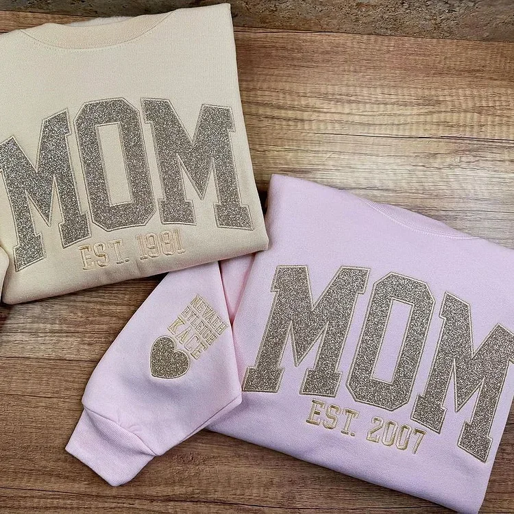 50% OFF❤️Personalized Glitter Mama Sweatshirt✨Hoodie