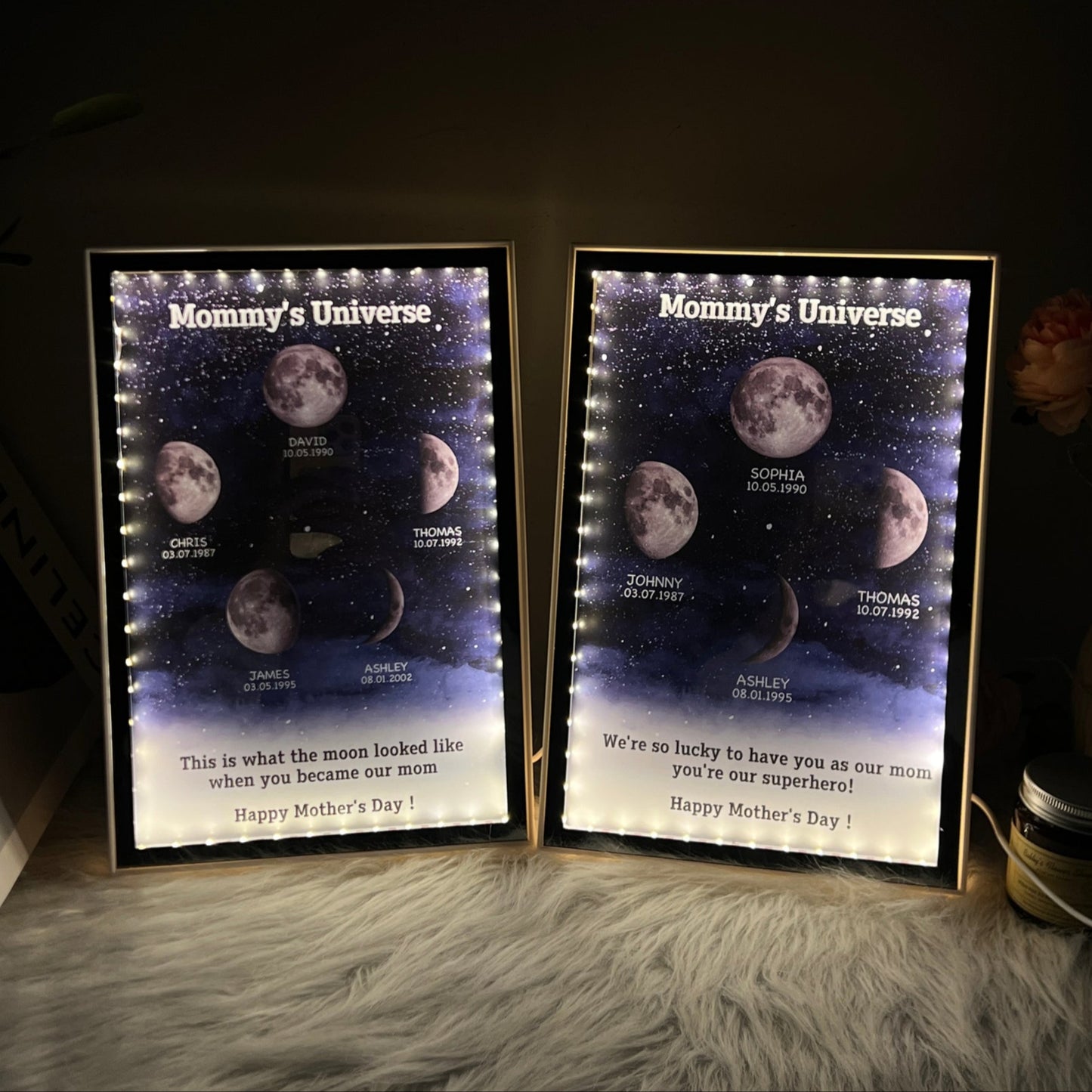 50% OFF❤️Custom Starry Night Birth Moon Phase Mirror