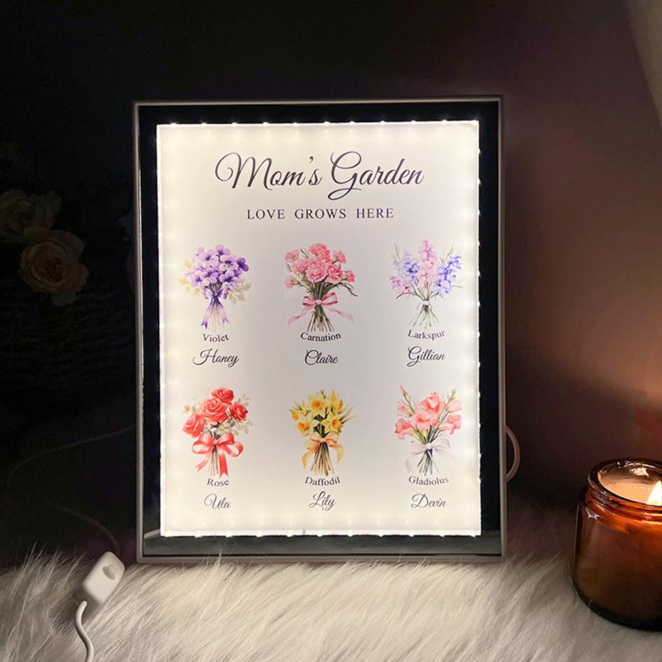 50% OFF✨Custom Birth Flower Bouquet Art Mirror