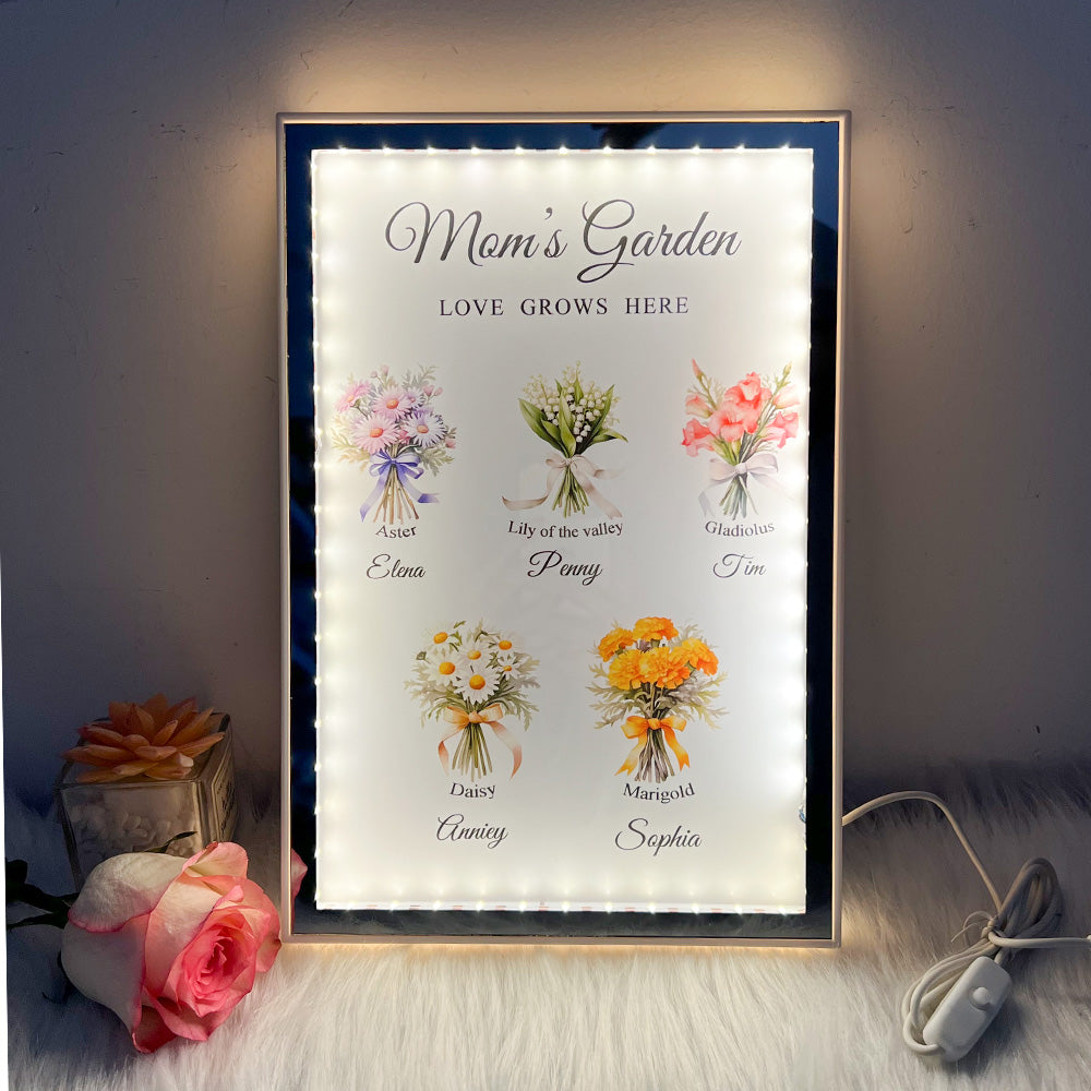 50% OFF✨Custom Birth Flower Bouquet Art Mirror