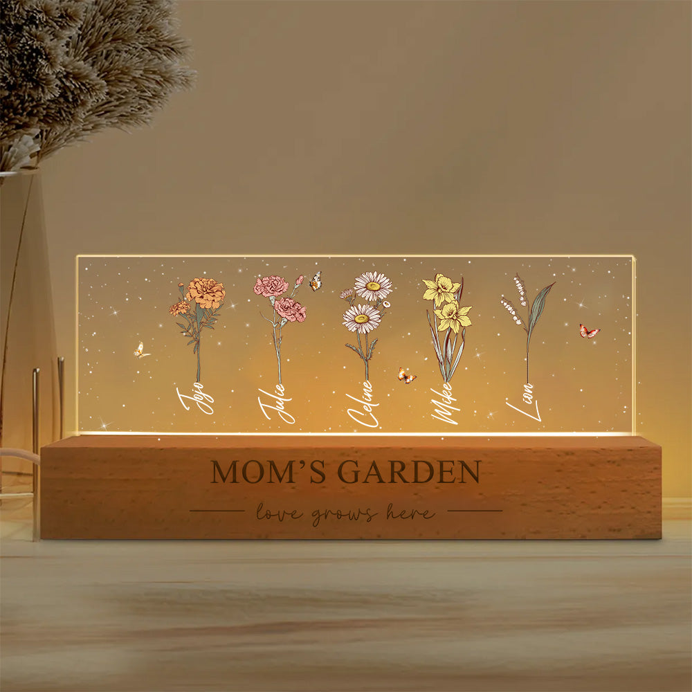 50%OFF✨Love Grows Here-Personalized Birth Month Flower LED Night Light