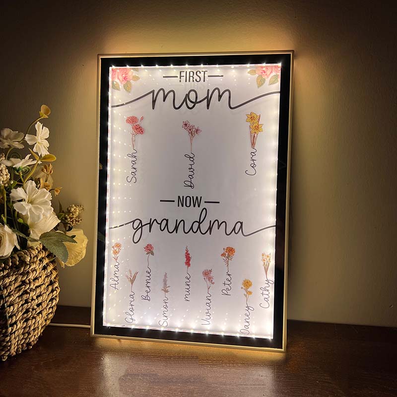 50% OFF✨First Mom Now Grandma-Led Mirror