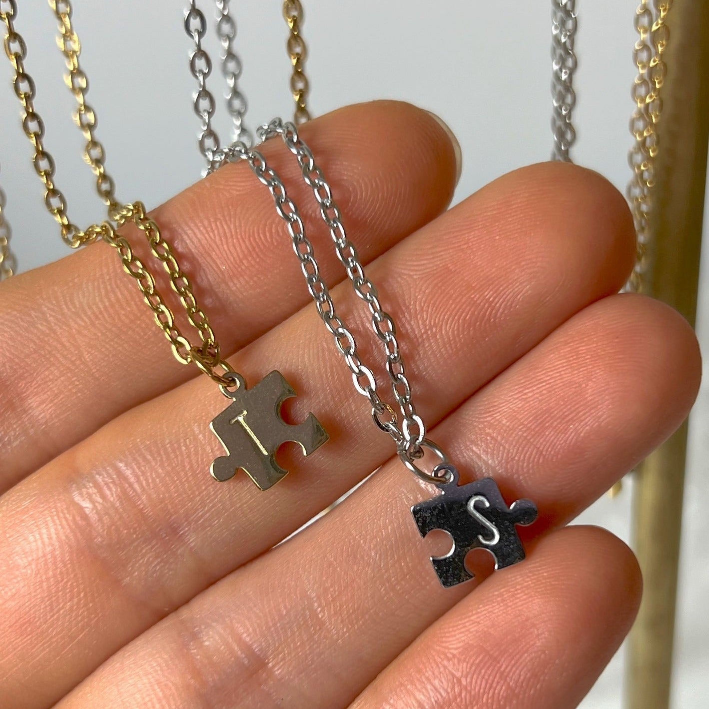 You Complete Me Puzzle Necklace💕Bracelet