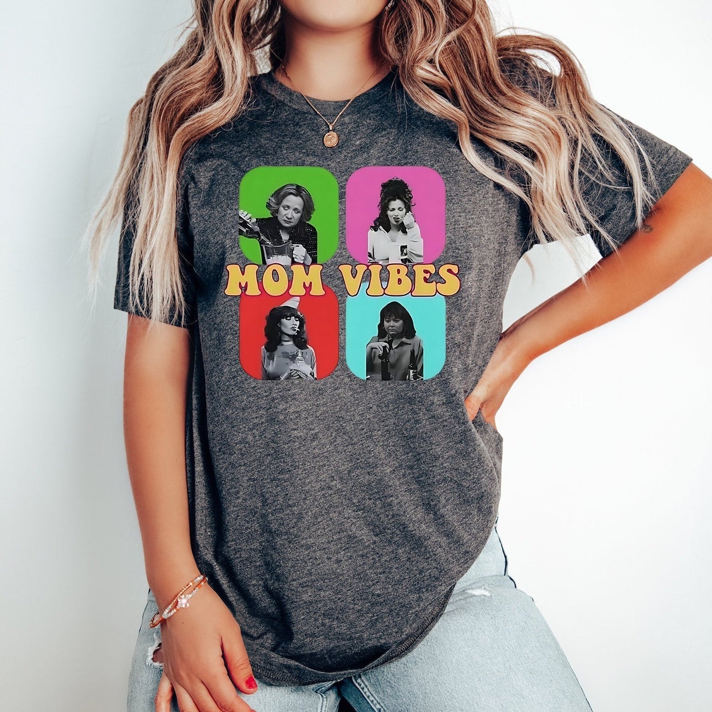 50% OFF-Custom Mom Vibes Vintage Photo Tee/Sweatshirt